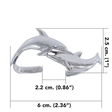 Dolphins lift our spirits up ~ Sterling Silver Cuff Bracelet TBG014 - Jewelry